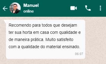 Curso de Horta Orgânica PRODUZA SEUS PRÓPRIOS ALIMENTOS ORGÂNICOS EM QUALQUER ESPAÇO Aprenda